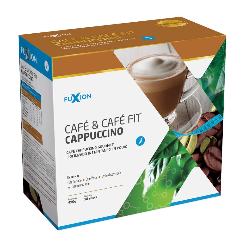 CAFÉ & CAFÉ FIT CAPPUCCINO FUXION, CAJA x 28 x 15 gr